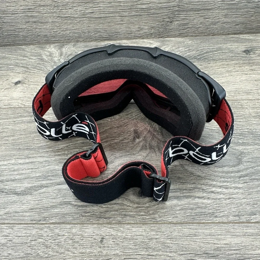 Bolle Adult Ski Snowboard‎ Winter Goggles Black Red Adjustable OSFM Red Lens